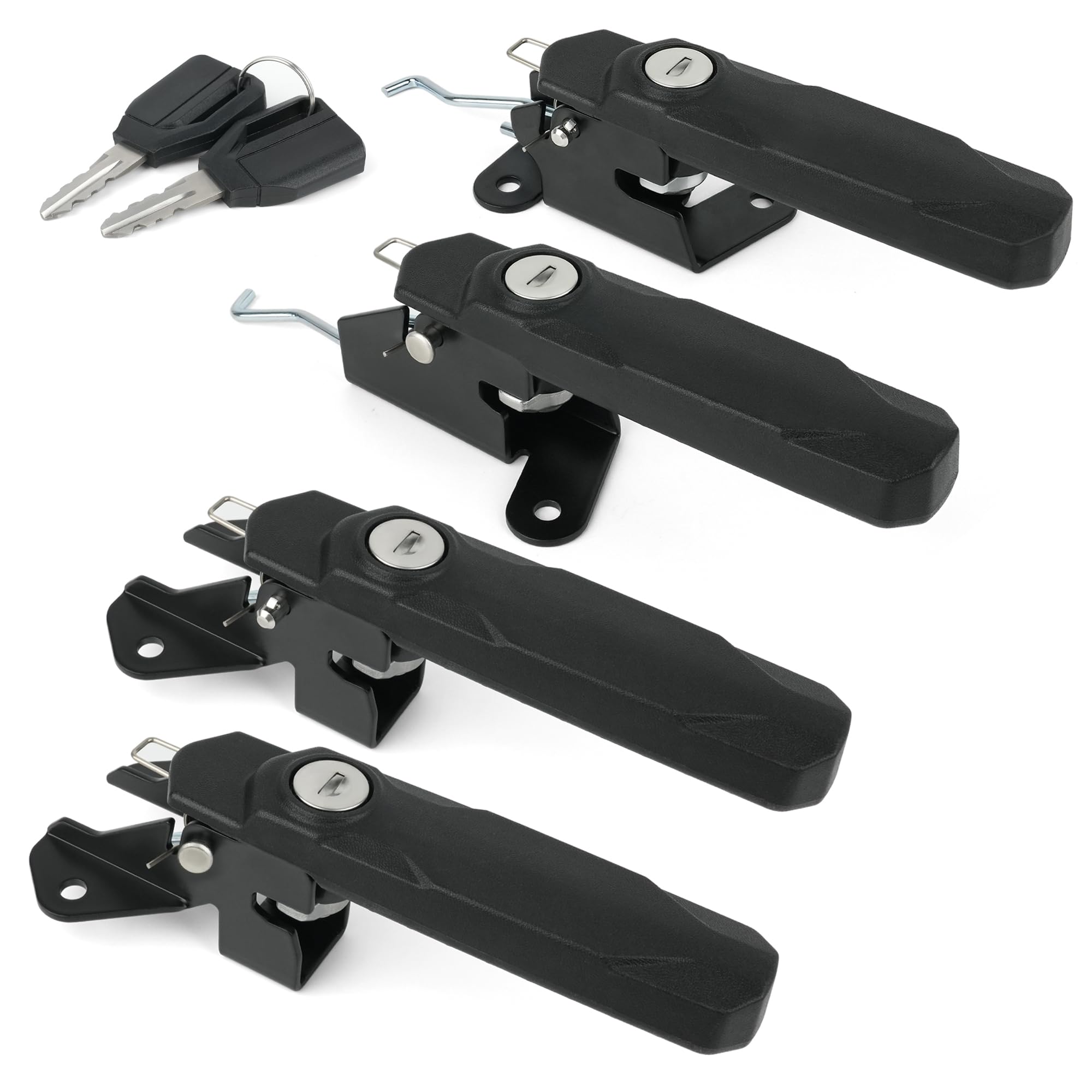 メンテナンス hide1127 Amazon.com: 4Pcs Front & Rear Deluxe Full Door Latch Handle Locks